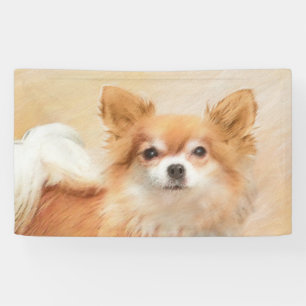 Chihuahua langharige hond schilderij originele kun spandoek