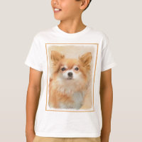 Chihuahua langharige hond schilderij originele kun