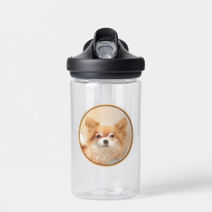 Chihuahua Langharige Hond Schilderij Originele Kun Waterfles