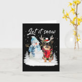 Chihuahua langharige Kerstman Hond Kerstman Kaart (Gele Bloem)