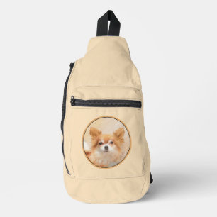 Chihuahua Langharige Schilderij Originele Honden K Sling Bag