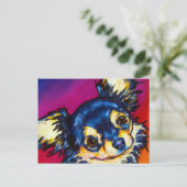 Chihuahua LC zwart en tan Briefkaart (Staand voorkant)