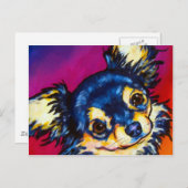Chihuahua LC zwart en tan Briefkaart (Voorkant / Achterkant)
