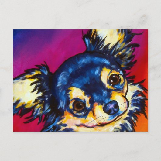 Chihuahua LC zwart en tan Briefkaart (Voorkant)