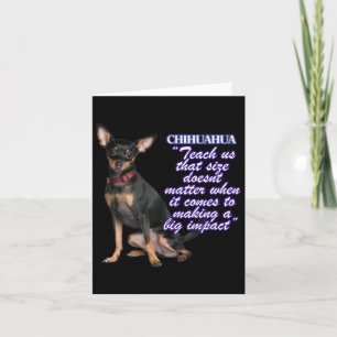 Chihuahua leert ons dat de grootte van een hond al kaart