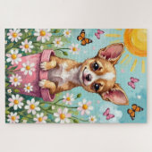 Chihuahua Lenterepot Cute Hond Legpuzzel (Horizontaal)