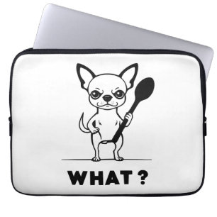 Chihuahua Lepel Verrassing Grappige Hond Kunst Laptop Sleeve