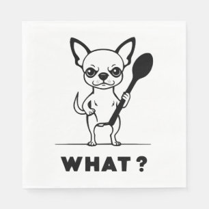 Chihuahua Lepel Verrassing Grappige Hond Kunst Servet