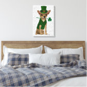 Chihuahua Leprechaun Canvas Afdruk (Insitu (Slaapkamer))
