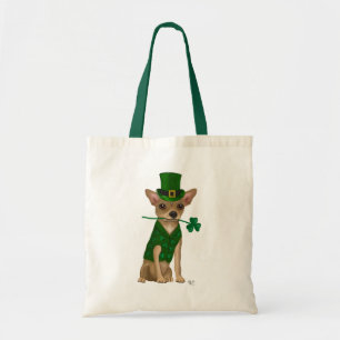 Chihuahua Leprechaun Tote Bag
