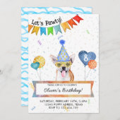 Chihuahua Lets Pawty Dog Birthday Party Kaart (Voorkant / Achterkant)