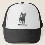 Chihuahua Leuke Hond Silhouet Grid Custom Trucker Pet (Voorkant)
