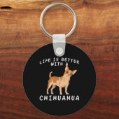 Chihuahua Liefde Chiuaua Hondenmoeder Liefhebbers  Sleutelhanger (Voorkant)