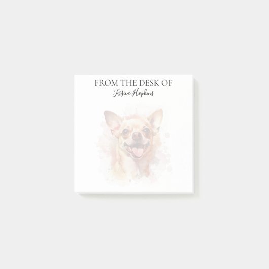 Chihuahua Liefhebber Geborduurde Hond Post-it® Notes (Voorkant)