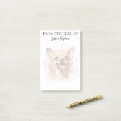 Chihuahua Liefhebber Geborduurde Hond Post-it® Notes (Op bureau)
