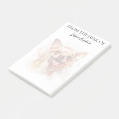 Chihuahua Liefhebber Geborduurde Hond Post-it® Notes (Schuin)