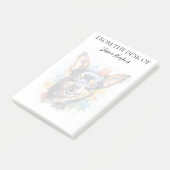 Chihuahua Liefhebber Geborduurde Hond Post-it® Notes (Schuin)