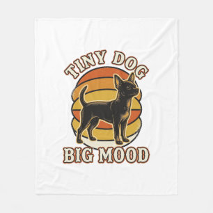 Chihuahua Liefhebber Shirt Retro Gegraveerd Hond H Fleece Deken