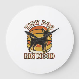 Chihuahua Liefhebber Shirt Retro Gegraveerd Hond H Grote Klok