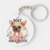 Chihuahua liegt nooit over liefde sleutelhanger (Achterkant)