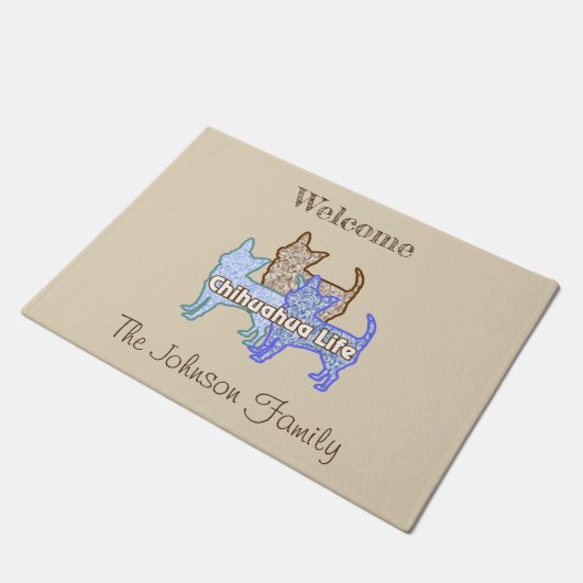 Chihuahua Life Deuren Mat (Schuin)