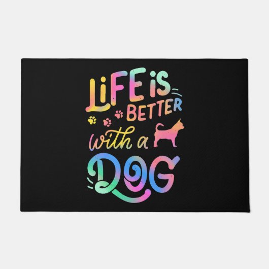Chihuahua Life is beter met mijn hond Deurmat (Voorkant)
