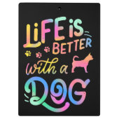 Chihuahua Life is beter met mijn hond Klembord (Achterkant)