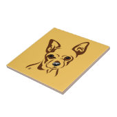 Chihuahua Lijn Portret Tegeltje (Zijkant)