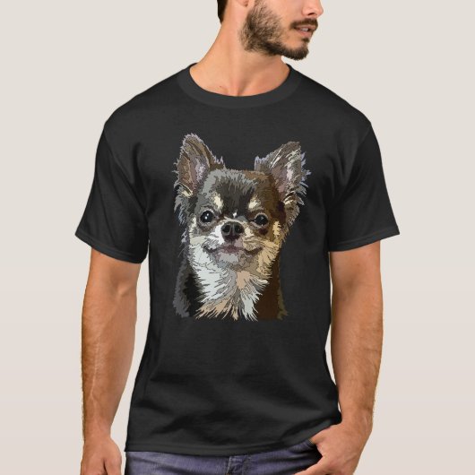 Chihuahua Long Hair Funny Chihuahua Long Haired Ch T-shirt (Voorkant)
