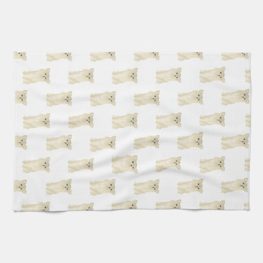 Chihuahua (Long Haire, Fawn) Theedoek (Horizontaal)