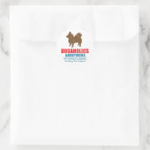 Chihuahua Longhaire Ronde Sticker (Tas)