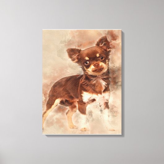 Chihuahua looking at camer_Dog Lover Canvas Afdruk (Voorkant)