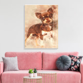 Chihuahua looking at camer_Dog Lover Canvas Afdruk (Insitu (Woonkamer))