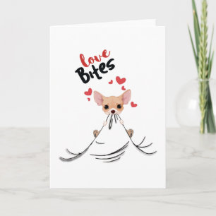 Chihuahua Love Bites Valentijnsdag Cadeaus Voor Ha Kaart