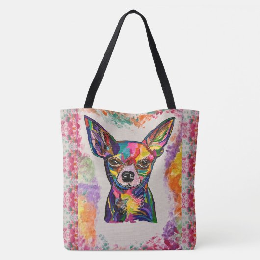 Chihuahua Love Canvas tas (Achterkant)