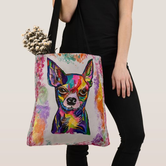 Chihuahua Love Canvas tas (Dichtbij)