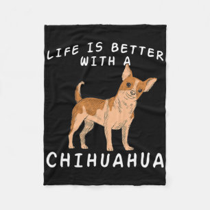 Chihuahua Love - Chiuaua Hond Mama houdt van Gezeg Fleece Deken