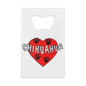 Chihuahua Love Creditkaart Flessenopener (Achterkant)