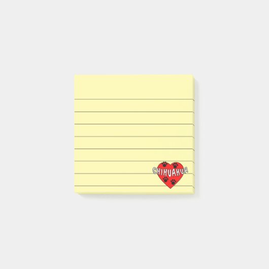 Chihuahua Love Lined 3x3 Post-it® Notes (Voorkant)