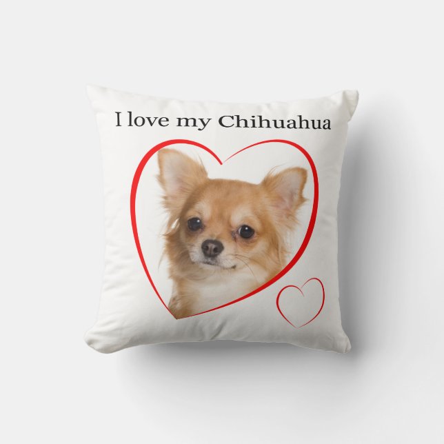 Chihuahua Love Pillow #1 Kussen (Voorkant)