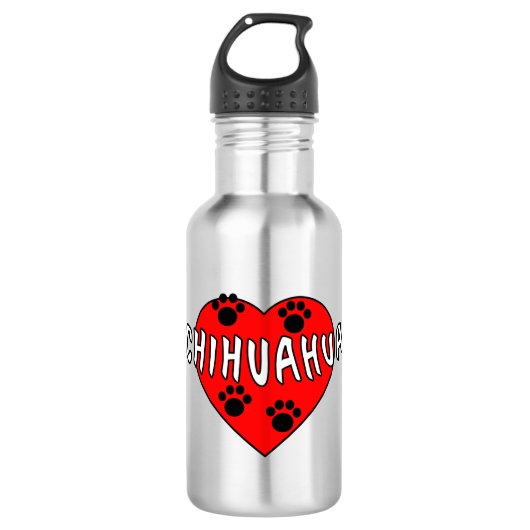 Chihuahua Love Waterfles (Voorkant)