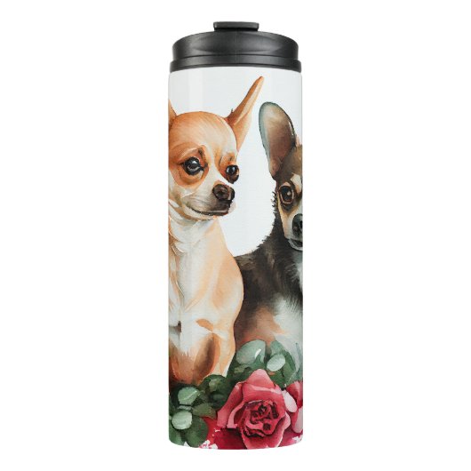 Chihuahua Love with Rozen Thermosbeker (Voorkant)