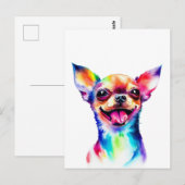 Chihuahua Lover | Colorful Chihuahua Dog art Briefkaart (Voorkant / Achterkant)