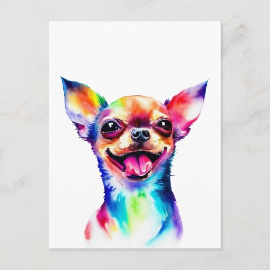 Chihuahua Lover | Colorful Chihuahua Dog art Briefkaart (Voorkant)