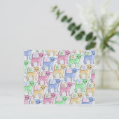 Chihuahua Lover Colorful Pattern Briefkaart (Staand voorkant)