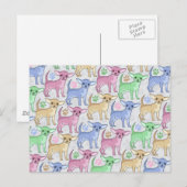 Chihuahua Lover Colorful Pattern Briefkaart (Voorkant / Achterkant)