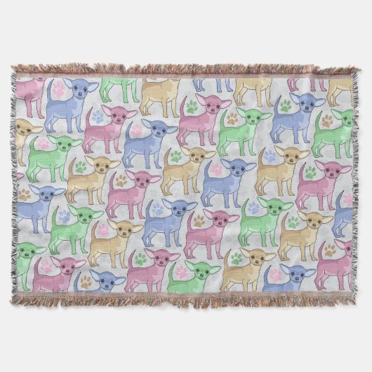 Chihuahua Lover Colorful Pattern Deken (Voorkant)