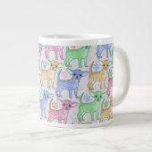 Chihuahua Lover Colorful Pattern Grote Koffiekop (Voorkant rechts)
