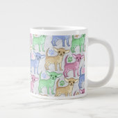 Chihuahua Lover Colorful Pattern Grote Koffiekop (Rechts)