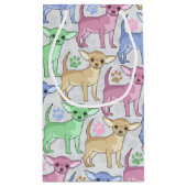 Chihuahua Lover Colorful Pattern Klein Cadeauzakje (Achterkant)